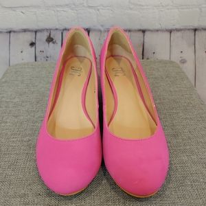 Pink/Fuscia Women's Wedge Heels Round Toe Size 8